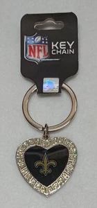 New Orleans Saints NFL licensed Heart-Shaped Keychain - Picture 1 of 2