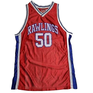 Vintage Rawlings Basketball Jersey Red White Blue #50 Men's Size Large - Picture 1 of 5