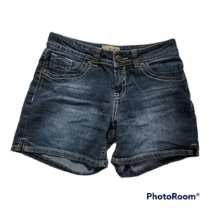 Mudd Girls Size 16 Blue Jean Adjustable Waist Shorts - Picture 1 of 6