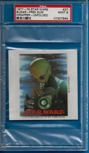 1977 Star Wars Sugar-Free Gum Wrapper #37 Cantina Bar Rookie Psa 9 Pop 1 - Picture 1 of 2