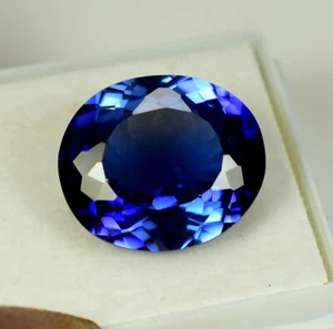 20.20 Ct Natural Blue Ceylon Sapphire Loose Oval Cut Gemstone GIE Certified - Picture 1 of 7