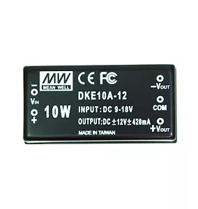 1pc DKE10A-12 DC to DC Converter Vin=12V Vout=±12V Iout=±420mA Po= 10W Mean Well - Picture 1 of 4