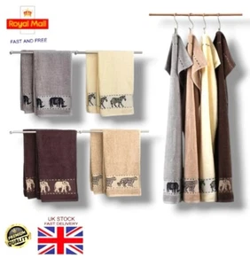Luxus moderne Baumwolle weiche Safari Tierdruck Gast Handtücher 50x100 - Bild 1 von 22