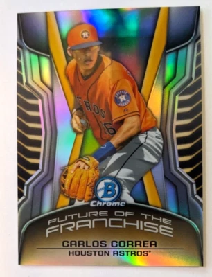 2014 BOWMAN DRAFT FUTURE OF THE FRANCHISE MINI REFRACTOR CARLOS CORREA FF-CC - Image 1 of 2