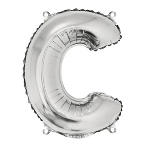 Pallone Lettera C, 40Cm, 1Pz, Argento - Foto 1 di 2