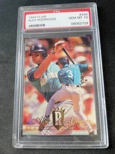 ***1994 FLAIR ALEX RODRIGUEZ ROOKIE RC Mariners/Yankees #340 PSA 10 GEM MINT*** - Picture 1 of 2