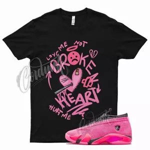 Black BROKEN T Shirt for Air J1 14 Shocking Pink Hyper Racer Punch Vivid - Picture 1 of 3