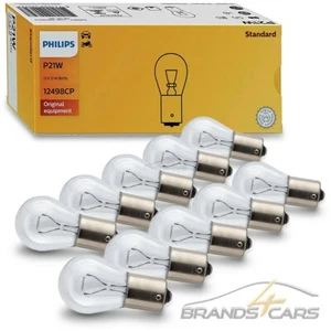 GLÜHLAMPE PHILIPS P21W 12V 21W BA15s VISION BLINKLEUCHTE BREMSLICHT 10x STÜCK - Bild 1 von 4