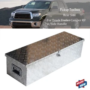 Caja de herramientas de aluminio cuboide 39"x13"x10" para camión remolque cámper autocaravana con mango lateral - Imagen 1 de 6