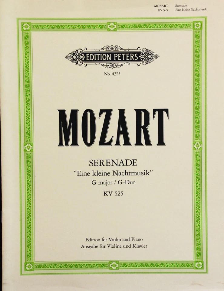 Eine Kleine Nachtmusik in G major for violin solo and piano - Image 1 of 1