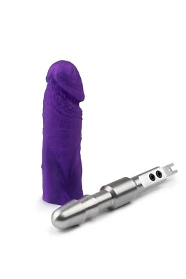 Reciprocating Saw Adapter (Vac-U-Lock) Sex Machine + 6" Purple Attachment - Image 1 of 2
