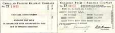 1959 Canadian Pacific Railway Ticket Stub - Montreal
