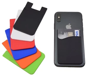 Custodia per biglietti silicone autoadesiva biglietti da visita astuccio per documenti portafoglio cellulare - Foto 1 di 20
