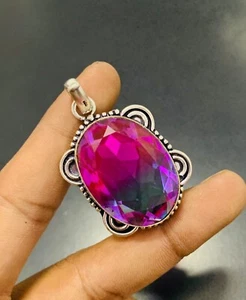Ametrine Quartz Gemstone 925 Sterling Silver Handmade Pendant Jewelry Gift For - Picture 1 of 3