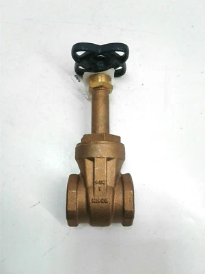 Nibco NL0500B T-111 1-1/4" Bronze Threaded Gate Valve 125# Rising Stem Qty 1 - Image 1 of 4