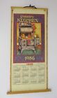 Vintage Country Kitchen 1986 Calendar w Cast Iron Stove Kettle Tea Pot Bread Pic