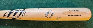 Brian McCann Birthday Signed Maple Game Used Bat Atlanta Braves MLB BASEBALL - Picture 1 of 9