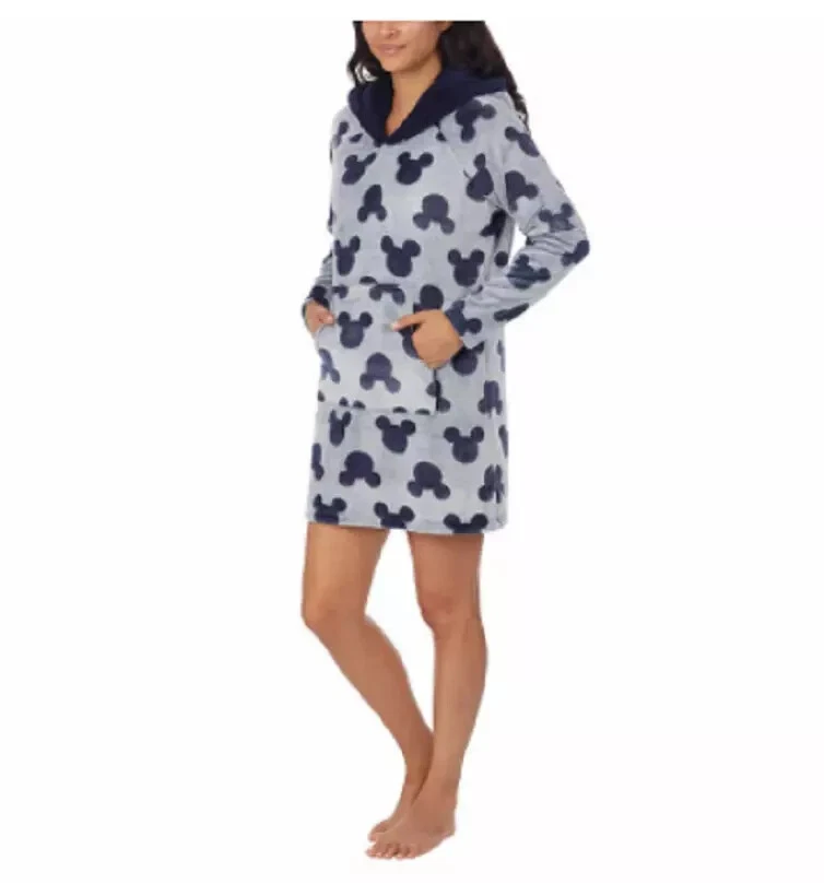 Disney Character Women's Fleece Lounge Hoodie Dark Blue Size XS