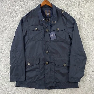 Spada Roma Jacket Mens Italy size 48 Military Naval Windbreaker Navy Blue - Image 1 of 4