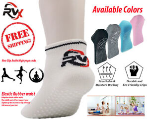 Unisex Non Slip Skid Pilates Fitness Yoga Socks Anti-Slip with Grips Cotton
