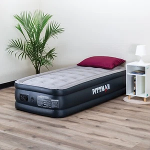 Inflatable Indoor Home Air Mattress -TWIN- 18" High with Built-in Pump BLACK - Picture 1 of 4