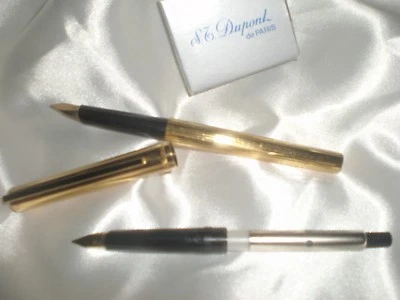 original Dupont Füller Füllfederhalter Vintage gebraucht  925 Silber vergoldet ? - Bild 1 von 4