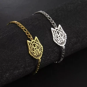1A Qualität!  Damen Armband Wolf Wikinger Viking 316L Edelstahl Farbauswahl NEU! - Bild 1 von 14