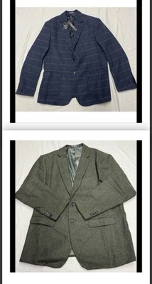Paul Jones  Herringbone Blazer Jacket Casual Knit Sport Coat  Men’s XL Lot Of 2 - Image 1 of 4