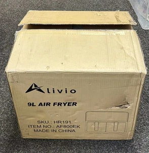 Alivio 9L Dual Basket Digital Air Fryer 1500W Black, Timer, 80–200°C, Fast Cook - Picture 1 of 3