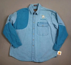 Browning Shirt Mens 2XL XXL Green Long Sleeve Snap Up Hunting Rifle Ammo Deer - Picture 1 of 7