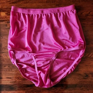 Comfort Choice Hot Pink Höschen Größe 7 Nylon Unterwäsche Panty - Bild 1 von 7