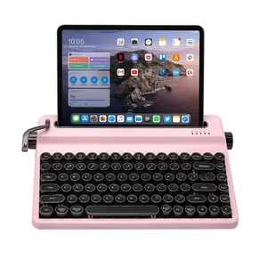 QL75 Wireless Typewriter Hot Swap Retro Mechanical Keyboard,Punk Round Keycap... - Picture 1 of 9