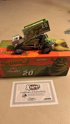 1/24 2004 Danny Lasoski Action Xtreme Shrek 2 World Of Outlaws Sprint Car - Image 1 of 2