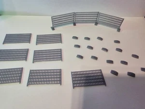 Bauzaun + Betonsockel H0 1:87 ***10 Zaun Elemente + 20 Betonsockel*** Version 2 - Bild 1 von 2