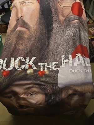 Duck Dynasty Duck the Halls Christmas Warm Soft Fleece Throw Blanket 46x60"  - Image 1 of 4
