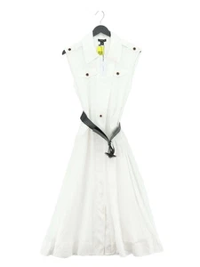 Karen Millen Women's Midi Dress UK 8 White 100% Polyester Shirt Dress - Picture 1 of 5