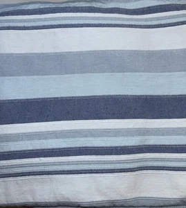 Blau Weiß Baumwollmischung Gestreift Tischdecke Abdeckung 58x74 Strand Outdoor BBQ Landhaus - Bild 1 von 5
