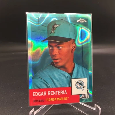 Edgar Renteria 2022 Topps Chrome Platinum Aqua Lava 407 #/299 Florida Marlins - Image 1 of 2