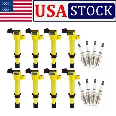 8pcs Ignition Coil UF270 and 8 pcs Spark Plug For 2004-2008 Dodge Dakota 3.7L V6 - Image 1 of 4