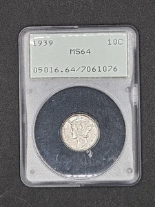 Mercury Dime 1939 | Soporte de sonajero PCGS MS64 OGH - Imagen 1 de 4