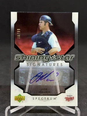 2007 Upper Deck Spectrum Shining Star Signatures Joe Mauer Auto /99 Twins SS-JM - Image 1 of 2