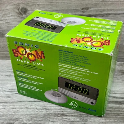 Reloj despertador Sonic Alert Sonic Boom agitador de cama y alarma extra fuerte SB200SS Foto 1 de 2