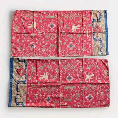 DE COLECCIÓN Ralph Lauren Conservatorio Rojo CONJUNTO 2 FUNDAS DE ALMOHADA KING Algodón Satén Estate EE. UU. Foto 1 de 4