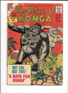 The Return of Konga #1 nn CDC Charlton 1962 en muy buen estado+ 4,5 estafa King Kong de la Edad de Plata - Imagen 1 de 2