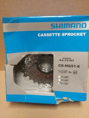 Shimano Alivio CS-HG51 Cassette - 8 Speed, 11-32t, Silver - Image 1 of 4