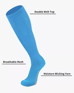Youper Knee High Baseball Softball Soccer Football Tall Socks Youth YL - Picture 1 of 4