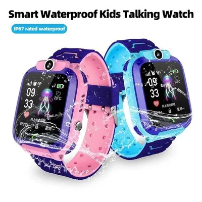 Reloj inteligente para niños Q12 rastreador GPS llamada SOS impermeable reloj deportivo para niños Foto 1 de 4