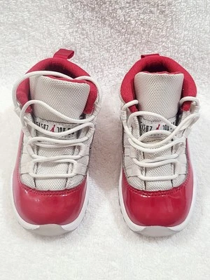 Air Jordan Retro XI 11 size 6c TD Cherry Red Toddler 378040-116 Very Clean  - Image 1 of 4
