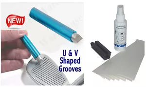 Affila scanalature mazze da golf + kit impugnatura 50 strisce nastro Brampton - morsetto solvente - visiera - Foto 1 di 5