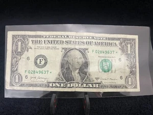 Star Note 1-$1.00 2017-A F02849637* - Picture 1 of 3